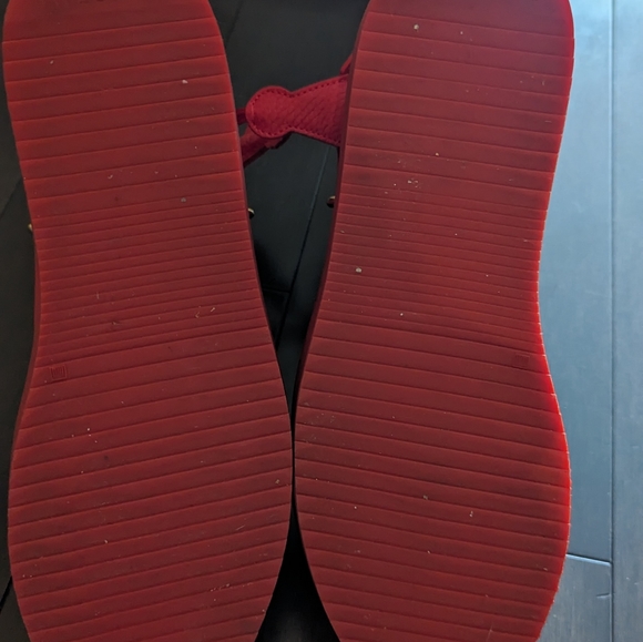 Authentic Buscemi 100MM Red Leather High Tops (heeled) - Picture 3 of 8